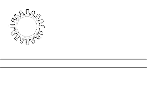 Contorno da bandeira de Portuguesa para colorir