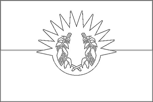 Contorno da bandeira de Miranda para colorir