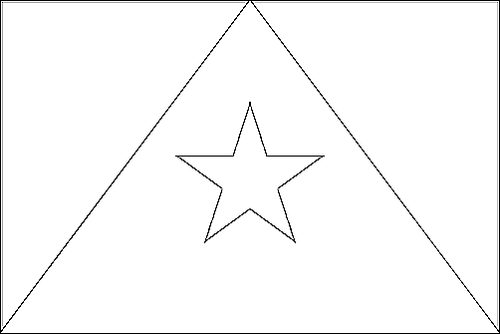 Contorno da bandeira de Mérida para colorir