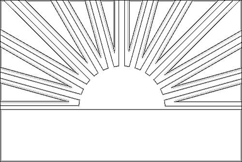 Contorno da bandeira de Lara para colorir