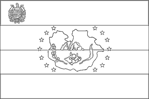 Contorno da bandeira de Guárico para colorir