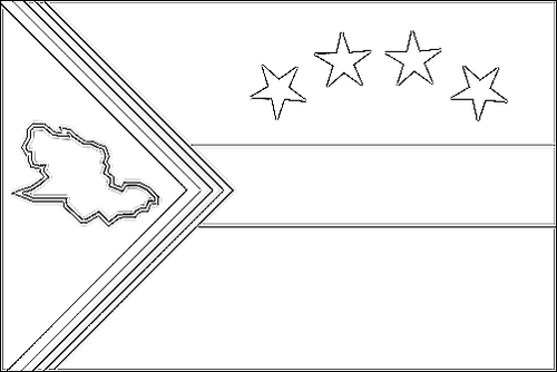 Contorno da bandeira de Delta Amacuro para colorir
