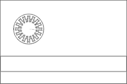 Contorno da bandeira de Cojedes para colorir