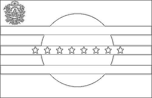 Contorno da bandeira de Bolívar para colorir