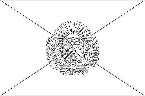 Contorno da bandeira de Aragua para colorir