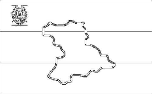 Contorno da bandeira de Anzoátegui para colorir