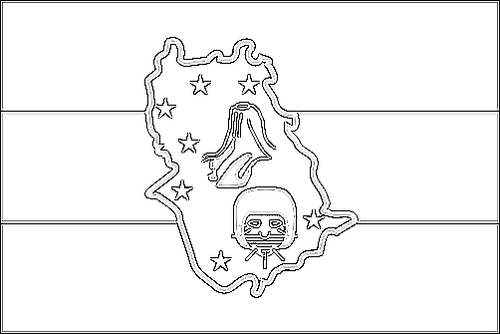 Contorno da bandeira de Amazonas para colorir