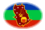 Amazonas-Bandeira em vinheta oval