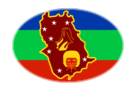 Amazonas-Bandeira em vinheta oval