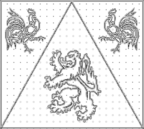 Contorno da bandeira de Brabante Valão para colorir