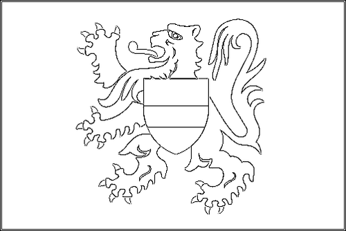 Contorno da bandeira de Brabante Flamengo para colorir