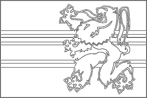 Contorno da bandeira de Flandres Oriental para colorir