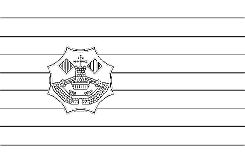 Contorno da bandeira de Menorca para colorir