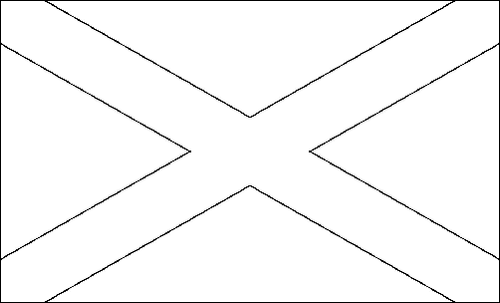 Contorno da bandeira de Tenerife para colorir