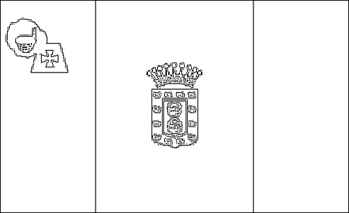Contorno da bandeira de La Gomera para colorir