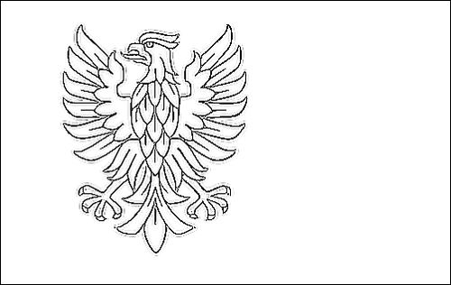Contorno da bandeira de Mazowieckie para colorir