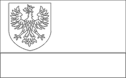 Contorno da bandeira de Opole (Opolskie) para colorir