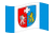 Cárpatos (Podkarpackie)-Bandeira ondulante