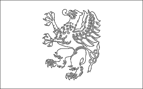Contorno da bandeira de Pomerânia (Pomorskie) para colorir