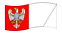 Wielkopolska (Grande Polónia)-Bandeira ondulante