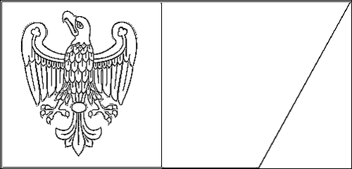 Contorno da bandeira de Wielkopolska (Grande Polónia) para colorir