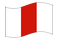 Pomerânia Ocidental (Zachodniopomorskie)-Bandeira ondulante