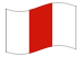 Pomerânia Ocidental (Zachodniopomorskie)-Bandeira ondulante