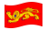 Aquitânia (Aquitaine)-Bandeira ondulante