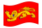 Aquitânia (Aquitaine)-Bandeira ondulante