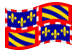Borgonha (Bourgogne)-Bandeira ondulante