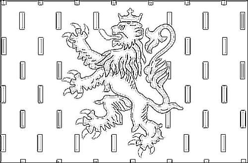 Contorno da bandeira de Franche-Comté para colorir