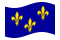 Île-de-France-Bandeira ondulante