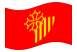 Languedoc-Roussillon-Bandeira ondulante