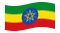Etiópia-Bandeira ondulante