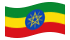 Etiópia-Bandeira ondulante