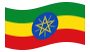 Etiópia-Bandeira ondulante