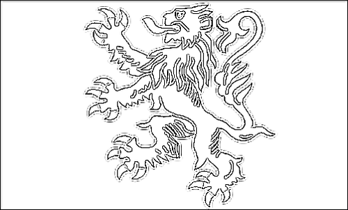 Contorno da bandeira de Norte-Pas-de-Calais para colorir