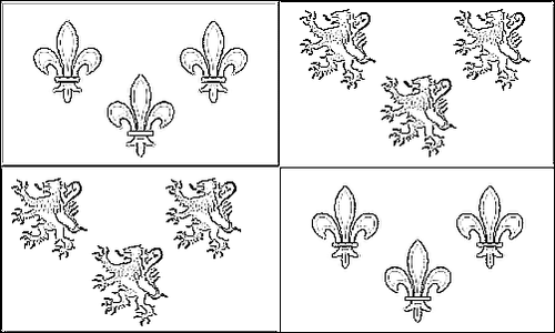 Contorno da bandeira de Picardia para colorir