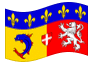 Bandeira animada Rhône-Alpes