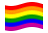 Arco-íris-Bandeira ondulante