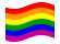 Arco-íris-Bandeira ondulante