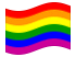 Arco-íris-Bandeira ondulante