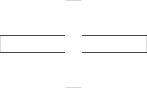 Contorno da bandeira de Inglaterra para colorir