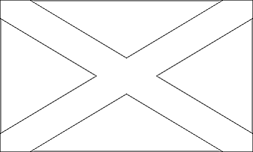Contorno da bandeira de Escócia para colorir