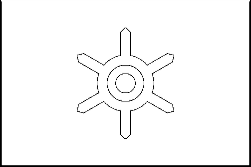 Contorno da bandeira de Tóquio (Cidade) para colorir