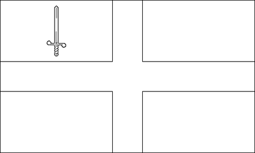 Contorno da bandeira de Londres para colorir