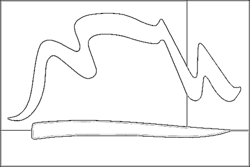 Contorno da bandeira de Cidade do Cabo (1997 - 2003) para colorir