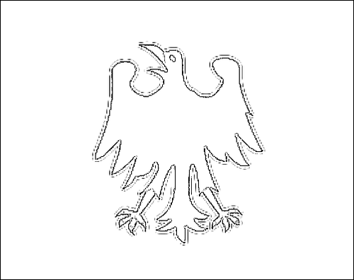 Contorno da bandeira de Sacro Império Romano-Germânico (até 1401) para colorir