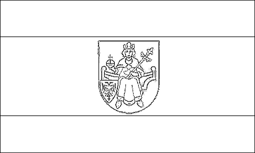 Contorno da bandeira de Saterland (Seelterlound) para colorir