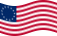 Betsy Ross (EUA 1777-1795)-Bandeira ondulante estática